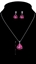 Show details for Elegant Colored Geometric Pink 2 Pieces Jewelry Sets