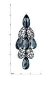 Picture of Simple And Elegant Platinum Plated Crystal Drop & Dangle