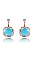 Picture of Cute Designed Sea Blue Small Drop & Dangle