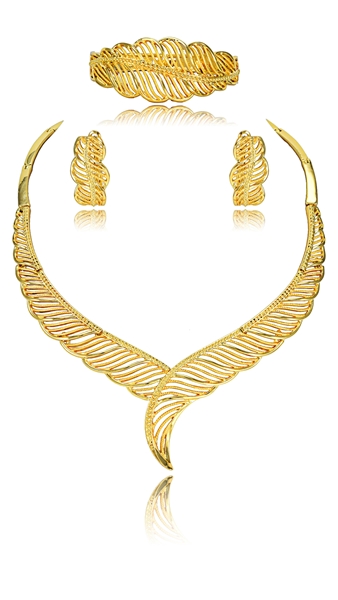 Picture of Popular Gold Plated Dubai Style 3 Pieces Jewelry Sets