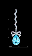 Picture of Fashionable Zinc-Alloy Sea Blue Drop & Dangle