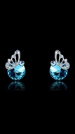 Picture of Well Designed Swarovski Element Sea Blue Stud 