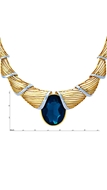 Picture of Diversified Dubai Style Dark Blue 2 Pieces Jewelry Sets