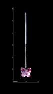 Picture of Enchanting Platinum Plated Pink Drop & Dangle