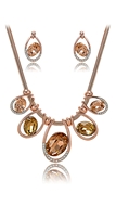 Picture of Luxurious Rose Gold Plated Crystal 2 Pieces Jewelry Sets