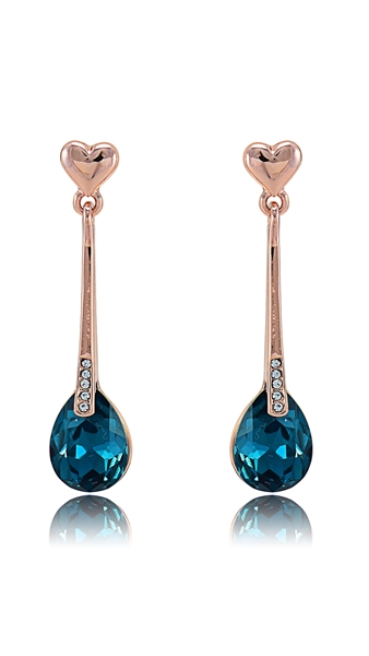 Picture of Three-Dimensional Zinc-Alloy Rose Gold Plated Drop & Dangle