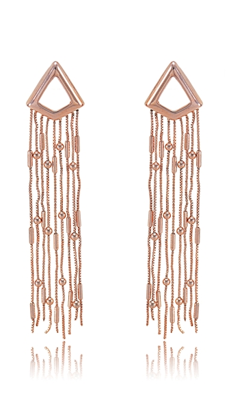 Picture of Trusted Rose Gold Plated Big Drop & Dangle