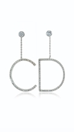 Picture of Fashionable And Modern Platinum Plated Brass Drop & Dangle