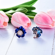 Picture of Sparkling And Fresh Colored Rose Gold Plated Europen Style Stud