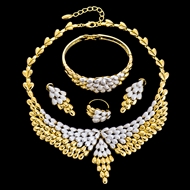 Picture of Online Dubai Style Gold Plated 4 Pieces Jewelry Sets