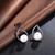 Picture of Trusted Gunmetel Plated Venetian Pearl Stud 