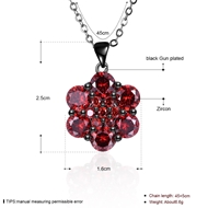 Picture of Touching And Meaningful Red Gunmetel Plated Necklaces & Pendants