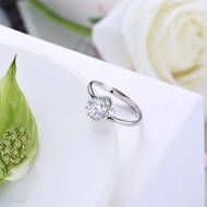 Picture of New Design Platinum Plated White Fashion Rings