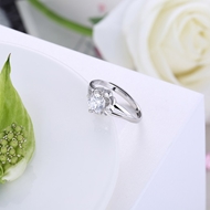 Picture of Fabulous Platinum Plated White Fashion Rings