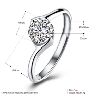 Picture of Charming White Platinum Plated Fashion Rings