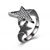 Picture of Simple And Elegant Gunmetel Plated White Fashion Rings