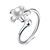 Picture of Cheaper Venetian Pearl Platinum Plated Fashion Rings