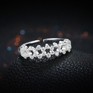 Picture of Popular Design White Platinum Plated Fashion Rings