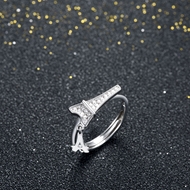 Picture of Cute Designed Platinum Plated White Fashion Rings