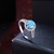 Picture of Lovely And Touching Blue Platinum Plated Fashion Rings