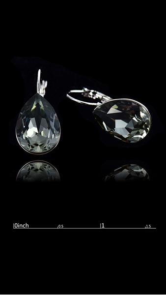 Picture of Charming Swarovski Element Platinum Plated Hook