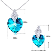 Picture of Heart Female Necklace And Earring Sets 2BL050490S