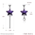 Picture of  Star Medium Dangle Earrings 3LK053664E