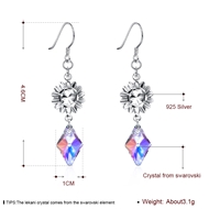 Picture of Swarovski Element Medium Dangle Earrings 3LK053676E