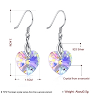 Picture of  Medium Love & Heart Dangle Earrings 3LK053679E