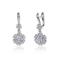 Picture of  925 Sterling Silver Cubic Zirconia Dangle Earrings 3LK053880E