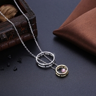 Picture of Simple Swarovski Element Pendant Necklaces 3LK054345N