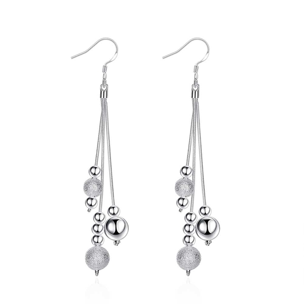 Picture of Featured Platinum Plated Casual Dangle Earrings for Girlfriend