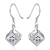 Picture of Geometric Cubic Zirconia Dangle Earrings of Original Design