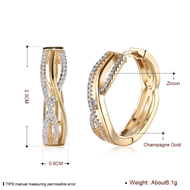 Picture of Inexpensive Gold Plated Medium Small Hoop Earrings of Original Design