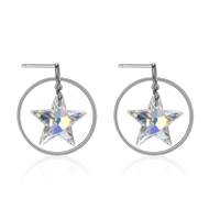 Picture of Stylish Medium Platinum Plated Dangle Earrings