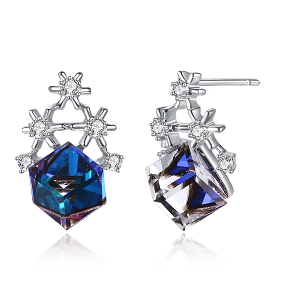 Picture of 925 Sterling Silver Swarovski Element Stud Earrings for Her