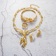 Picture of Dubai Gold Plated 4 Piece Jewelry Set with Speedy Delivery