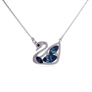 Picture of Designer Platinum Plated Zinc Alloy Pendant Necklace with No-Risk Return