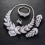 Show details for Wholesale Platinum Plated Cubic Zirconia 4 Piece Jewelry Set in Flattering Style