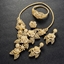 Show details for Trendy Gold Plated Flowers & Plants 4 Piece Jewelry Set with Wow Elements
