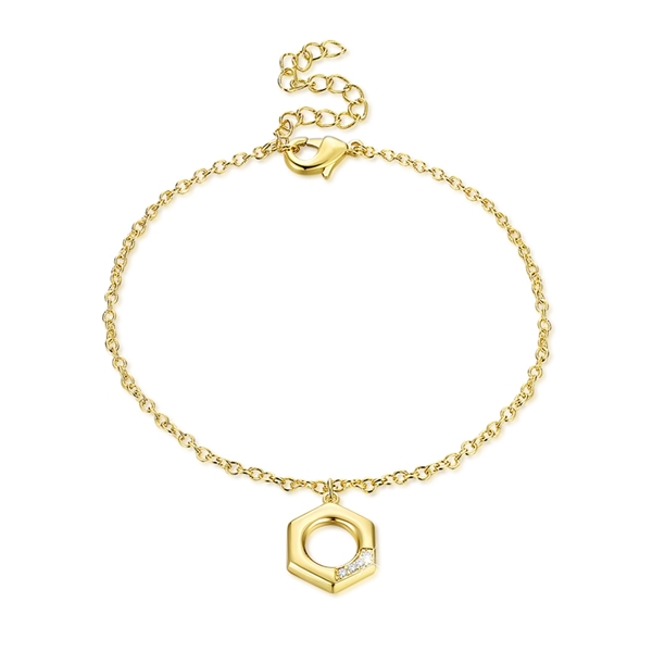 Picture of New Season Gold Plated Small Link & Chain Bracelet