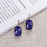 Picture of Brand New Purple Swarovski Element Small Hoop Earrings with SGS/ISO Certification