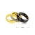 Picture of Gold Plated Artificial Crystal Band Ring for Female