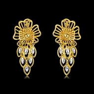 Picture of Fashion Big Gold Plated Dangle Earrings