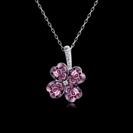 Picture of 925 Sterling Silver Platinum Plated Pendant Necklace from Certified Factory