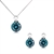 Picture of Good Quality Artificial Crystal Blue Necklace and Earring Set