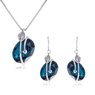 Picture of Pretty Artificial Crystal Casual Necklace and Earring Set