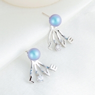 Picture of Fashionable Casual Swarovski Element Pearl Stud Earrings