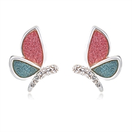 Picture of Distinctive Rose Gold Plated Butterfly Stud Earrings with Low MOQ