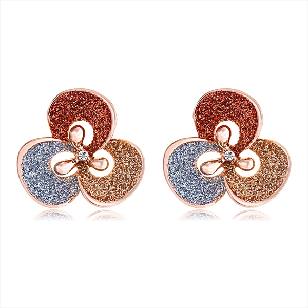 Picture of Purchase Rose Gold Plated Flowers & Plants Stud Earrings Exclusive Online